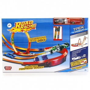 Трек гоночный с мертвой петлей и двумя машинками (Технопарк, S3083-Rsim)